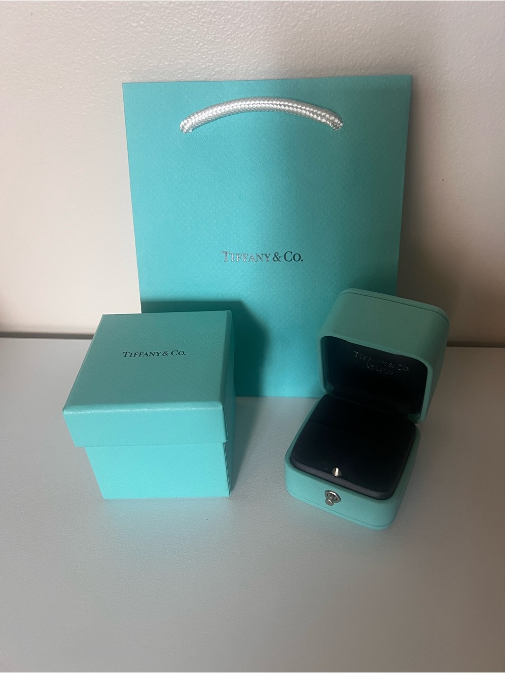 Tiffany & Co. Signature Blue Engagement Ring Box